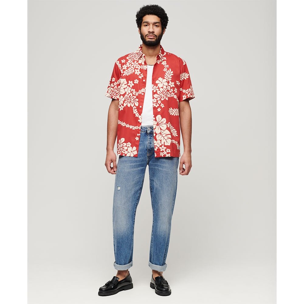 Рубашка с коротким рукавом Superdry Hawaiian, красный — фото 4