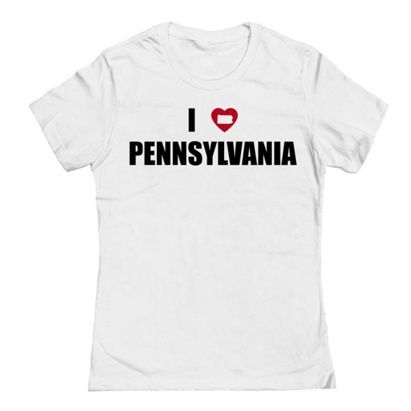 

Футболка Junior'S i Heart Pennsylvania с графическим принтом Unbranded, белый