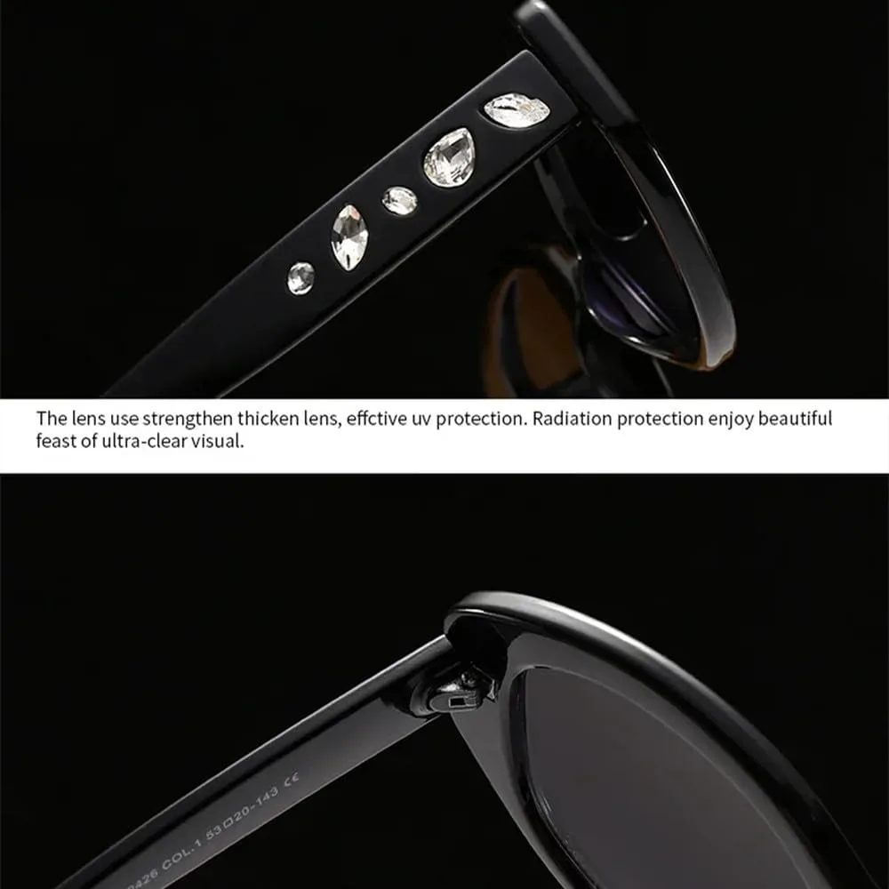 

Женские солнцезащитные очки Fancy 2027 с кристаллами, маленькая оправа, градиентный дизайн, модные солнцезащитные очки с защитой от ультрафиолета UV400 MTZJH, C6