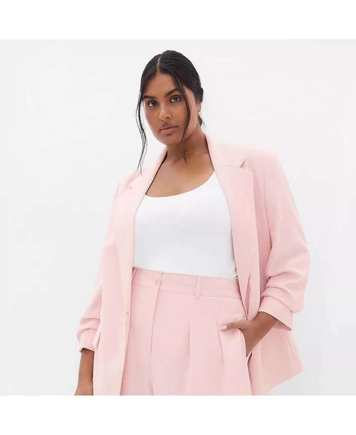 

Блейзер Abbie Plus Size CITY CHIC, розовый