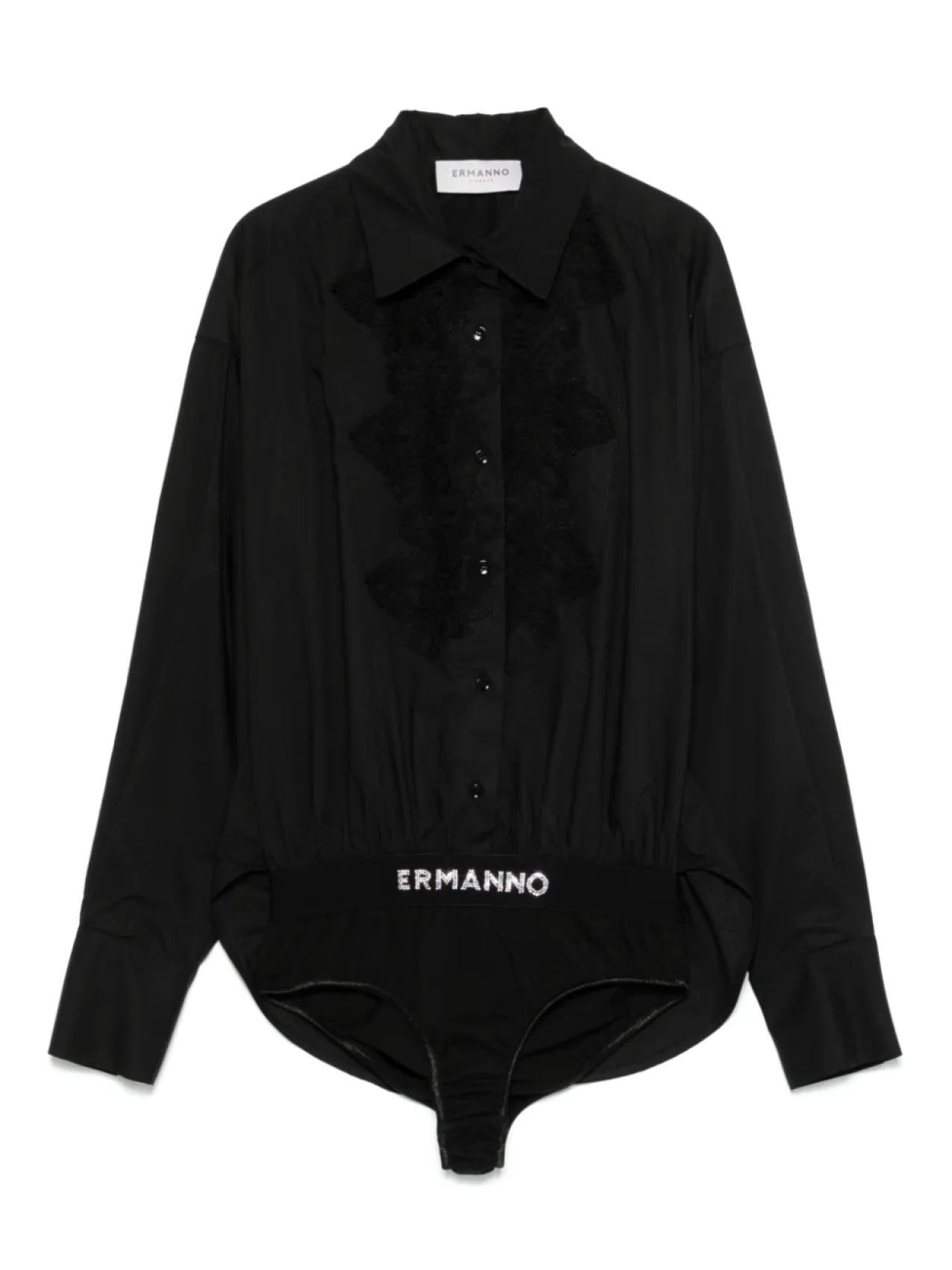 

Боди с кружевными деталями ERMANNO FIRENZE, черный