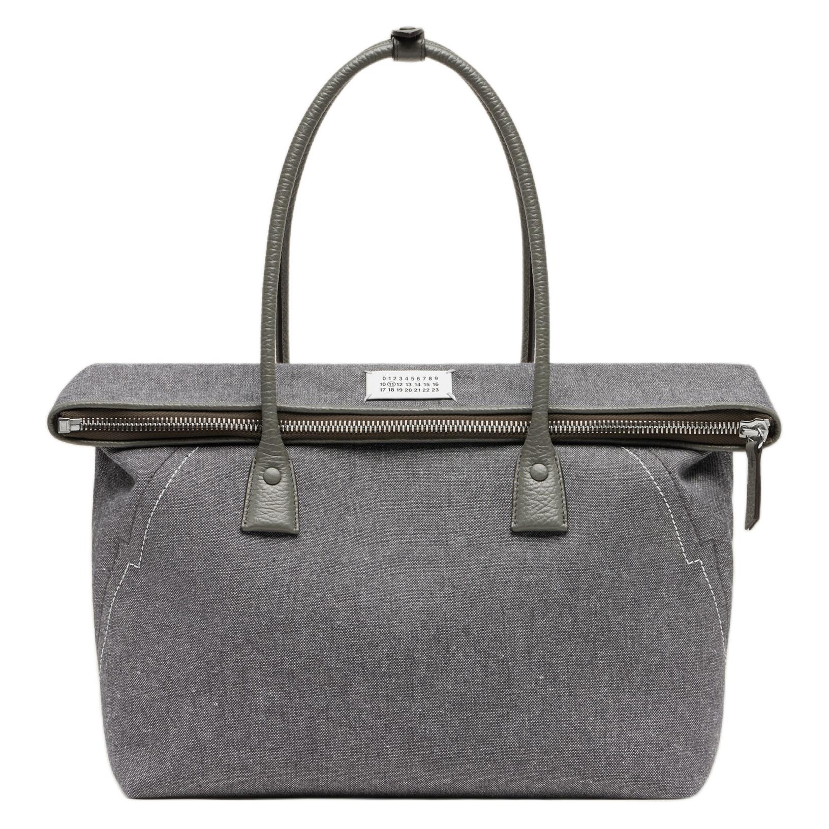 

Сумка через плечо из кожи 5AC средний размер женская pebble gray Maison Margiela, серый