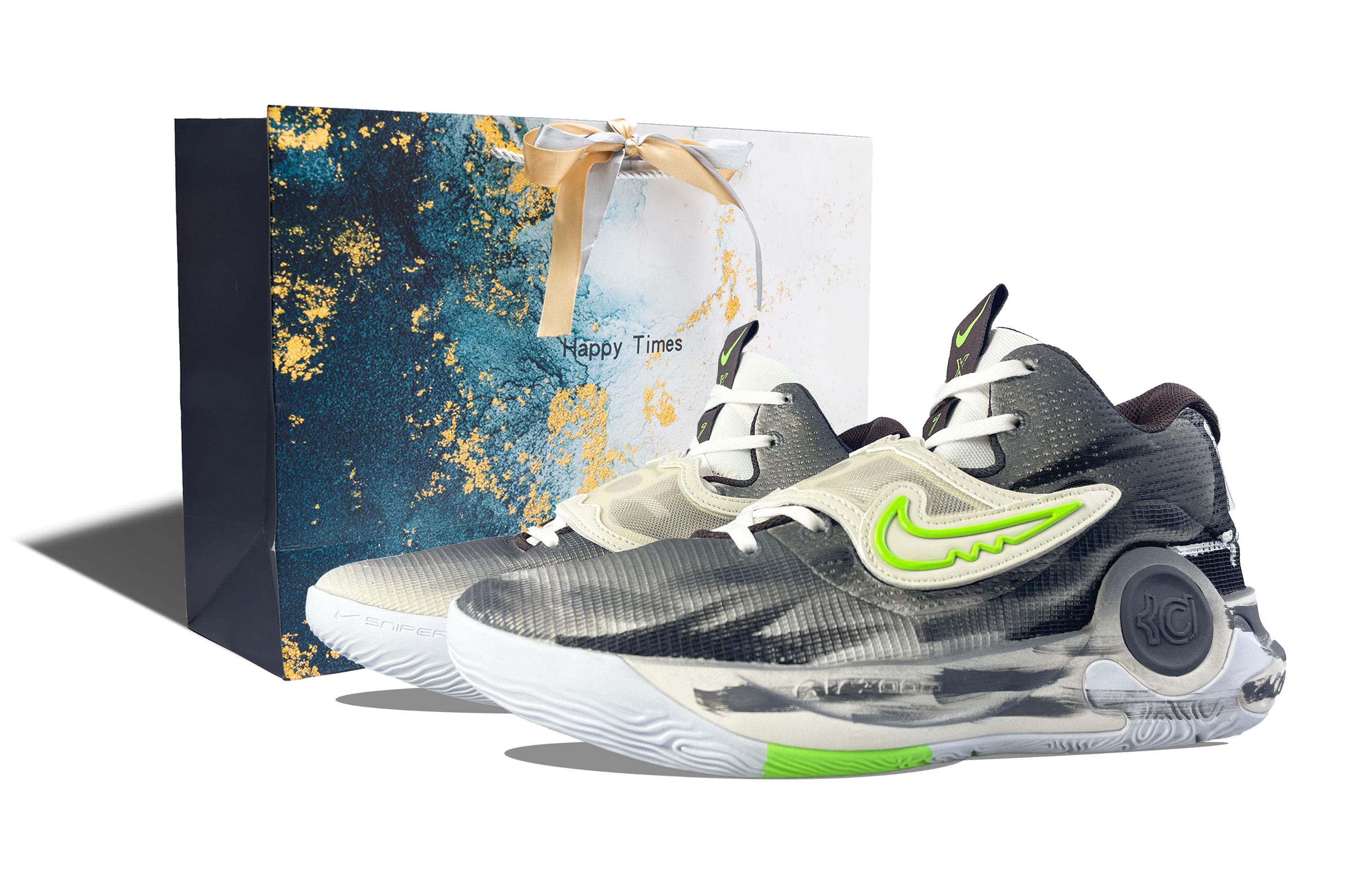 

Nike Баскетбольные кроссовки KD Trey 5 X Cushioning с низким верхом, износостойкие, мужские, черно-серого цвета