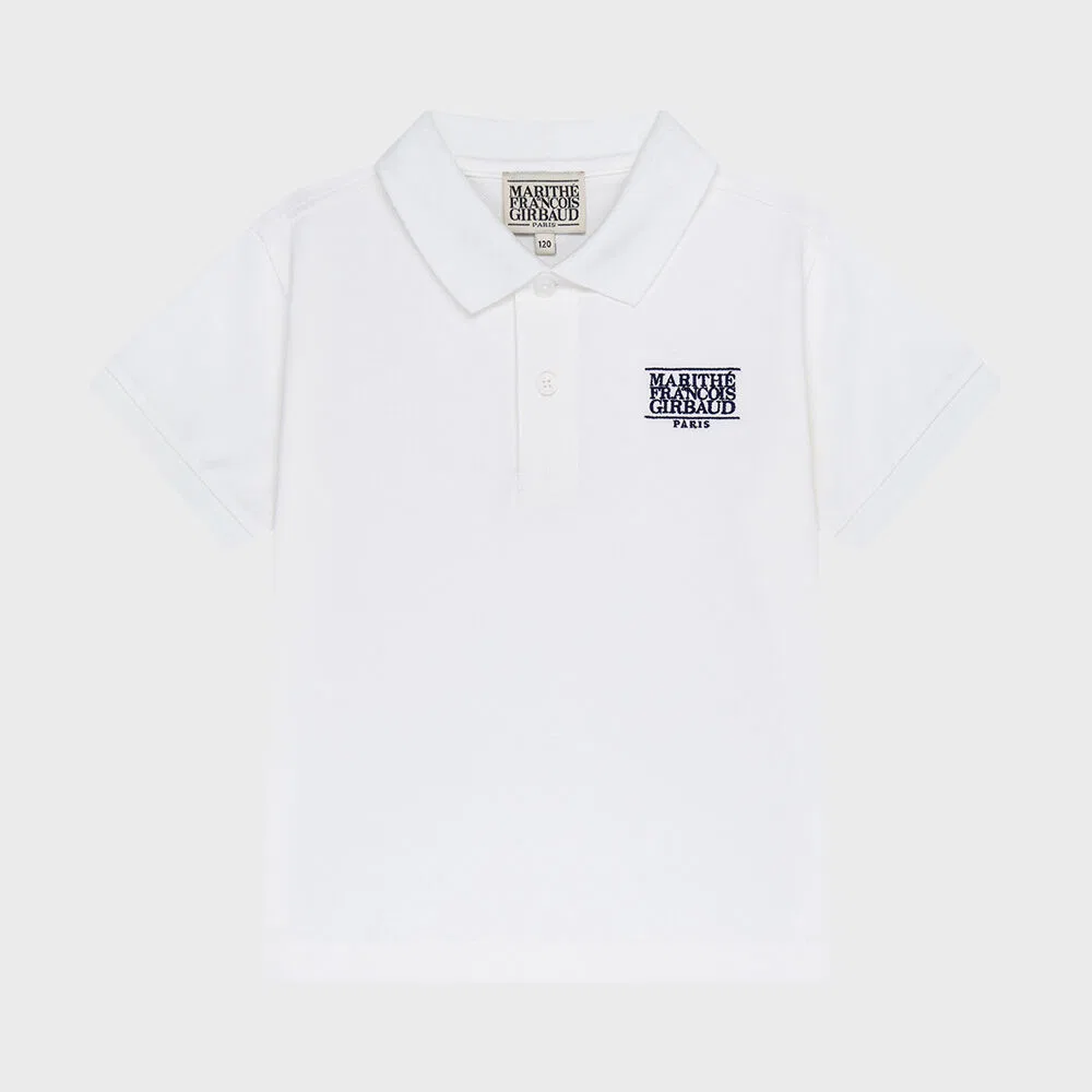 Детская футболка Kids Small Classic Logo PK белая от Marithé Kids — фото 2