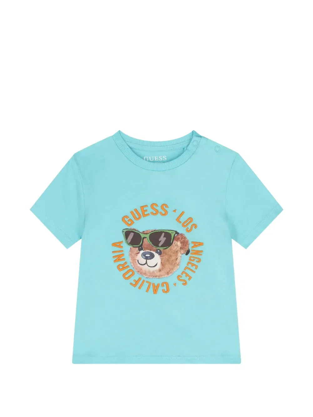 Комплект из футболки и шорт с медвежьим принтом Guess Kids, синий — фото 3