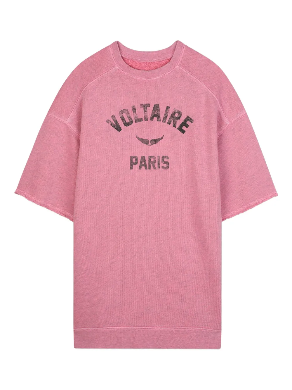 

Платье-футболка с рукавами реглан Zadig & Voltaire Kids, розовый