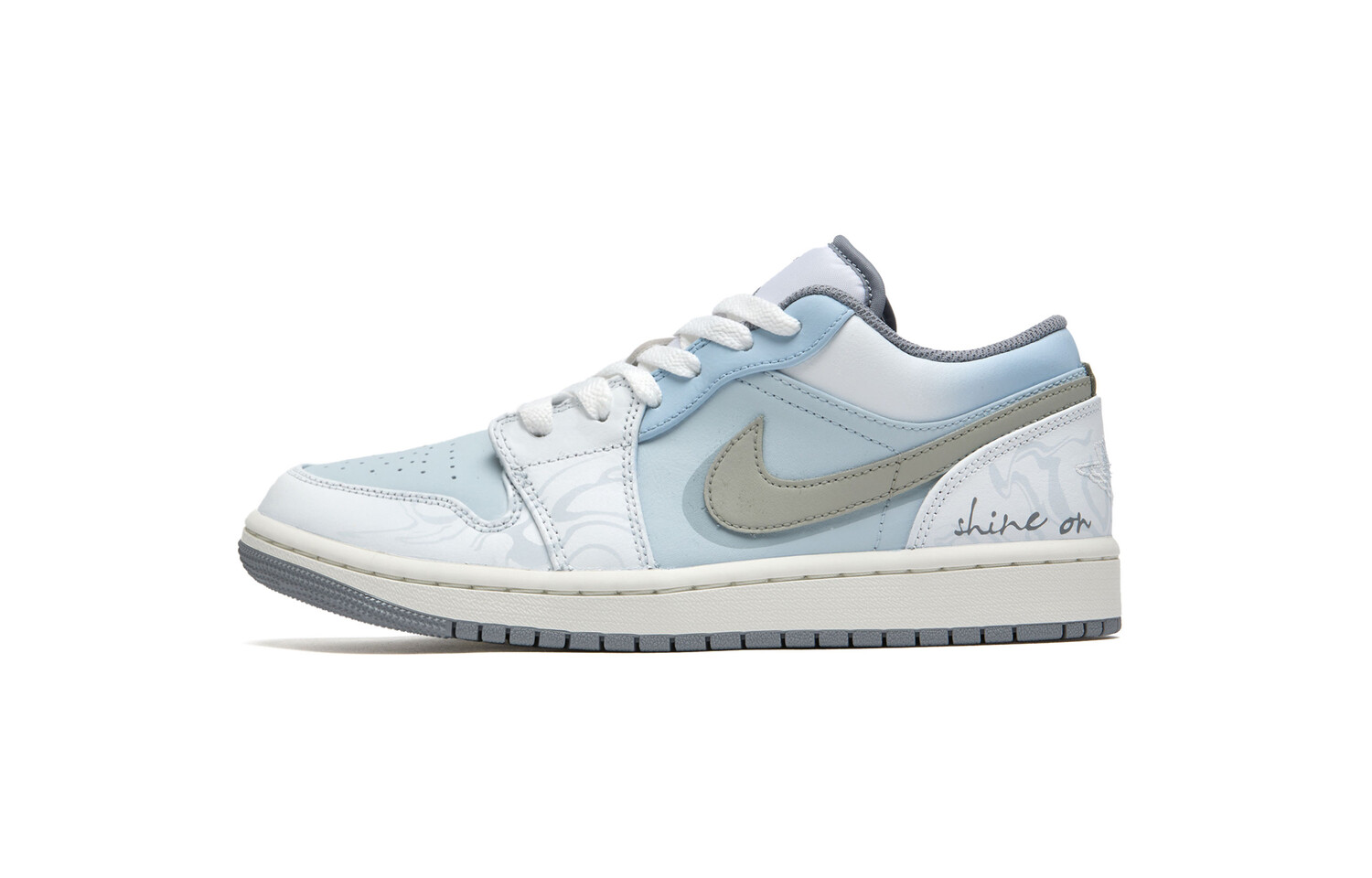 

Кроссовки Air Jordan 1 Vintage Basketball Shoes Women's Low-Top White, Синий, Кроссовки Air Jordan 1 Vintage Basketball Shoes Women's Low-Top White