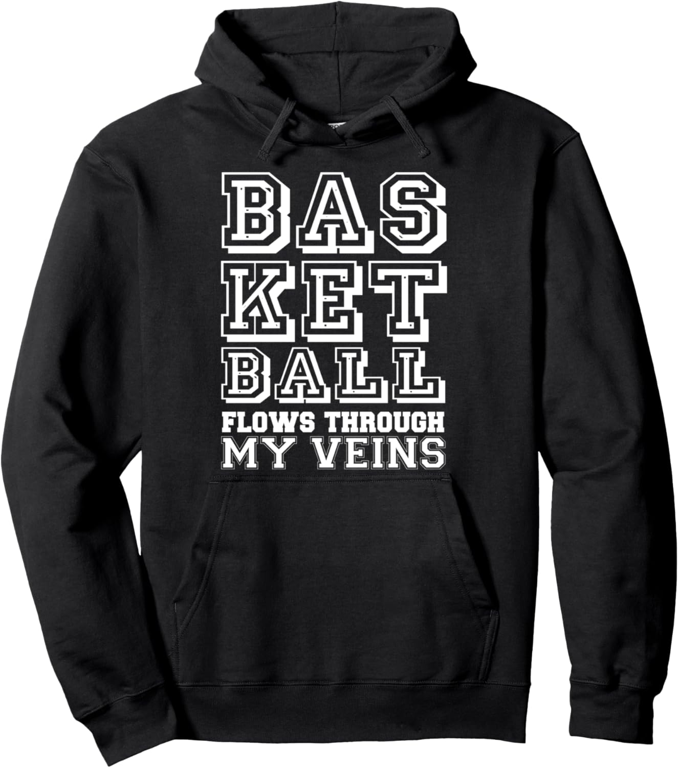 

Баскетболист - Худи Баскетбол течет по моим венам Basketball Flows Through My Veins, черный