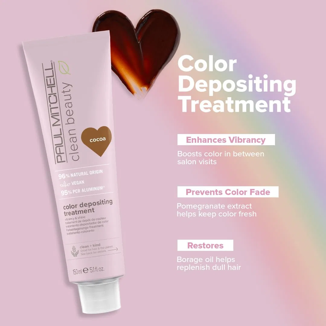 Маска для окрашенных волос Clean Beauty Colour Depositing Treatment Cocoa Paul Mitchell — фото 2