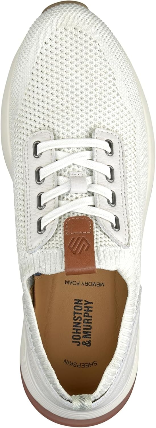 Мужские кроссовки Johnston Murphy Kinnon Knit Jogger Johnston & Murphy, белый — фото 2