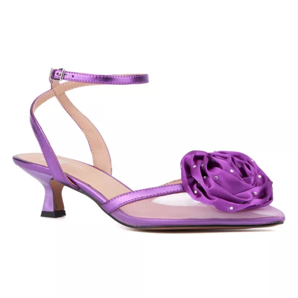 Женские туфли Violetta с ремешком на щиколотке и низким каблуком New York & Company, фиолетовый