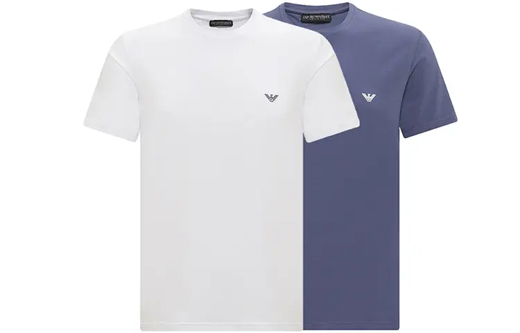 

Футболка мужская 2 шт EMPORIO ARMANI, 2 шт (Темно-синий+Белый)