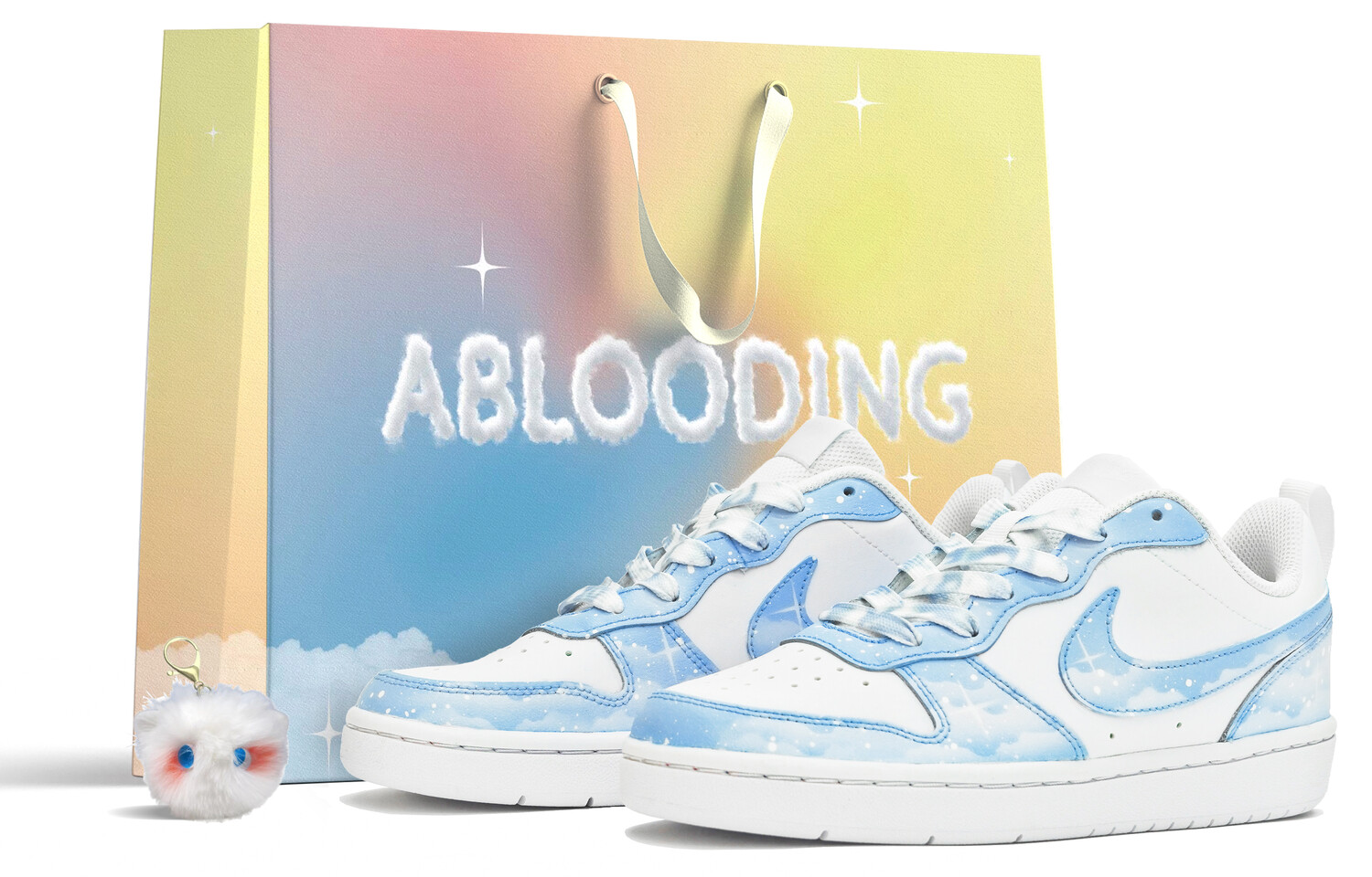 

Кроссовки Nike Court Borough Skateboard Shoes Women's Low-Top Blue White