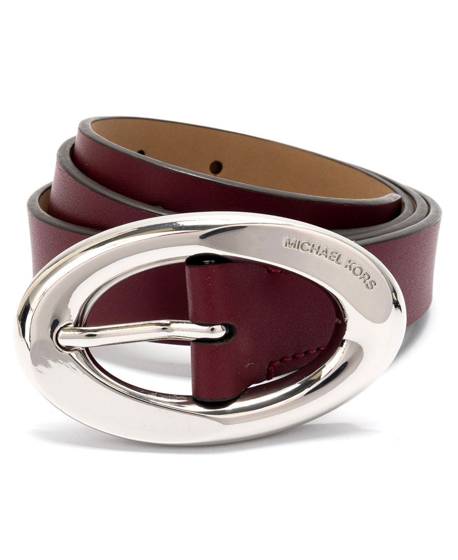 

Женский кожаный нереверсивный ремень шириной 25 мм Michael Kors, Oxblood