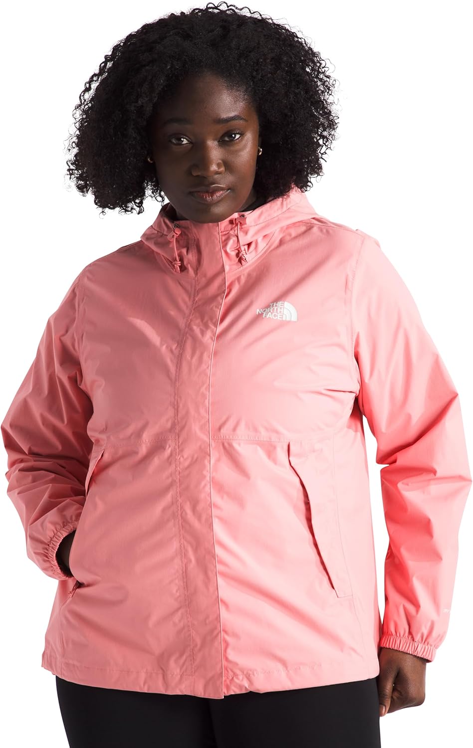

THE NORTH FACE Женская водонепроницаемая куртка Antora Дышащий дождевик с капюшоном и альпийскими карманами на молнии, Terracotta