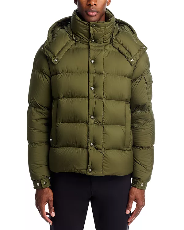Пуховая куртка Maya 70 с капюшоном, короткая Moncler, зеленый — фото 4