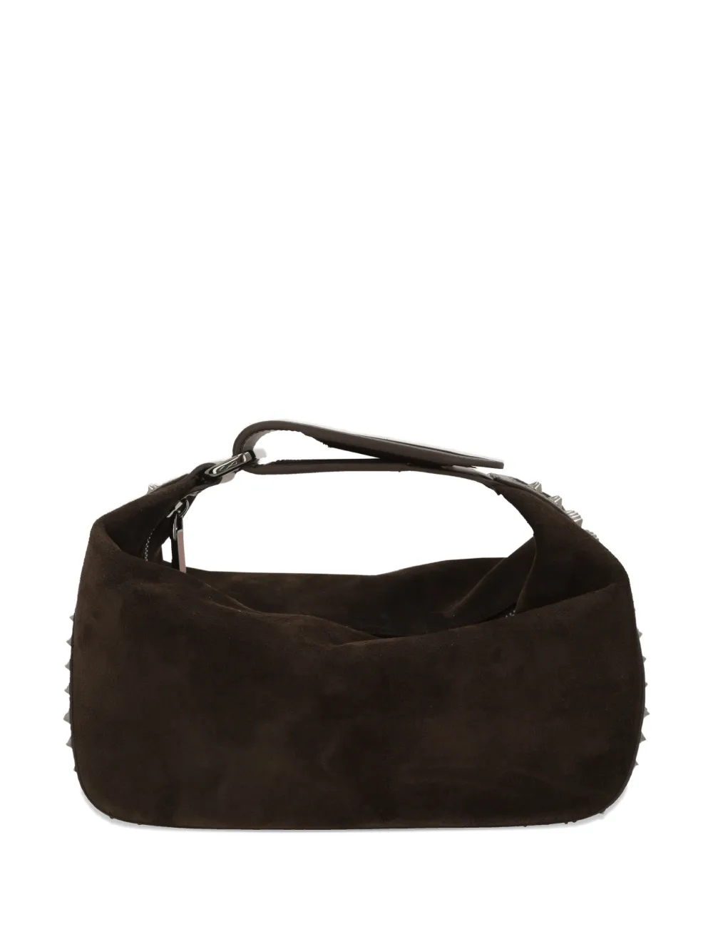 

Замшевая сумка-тоут с заклепками Christian Louboutin, коричневый