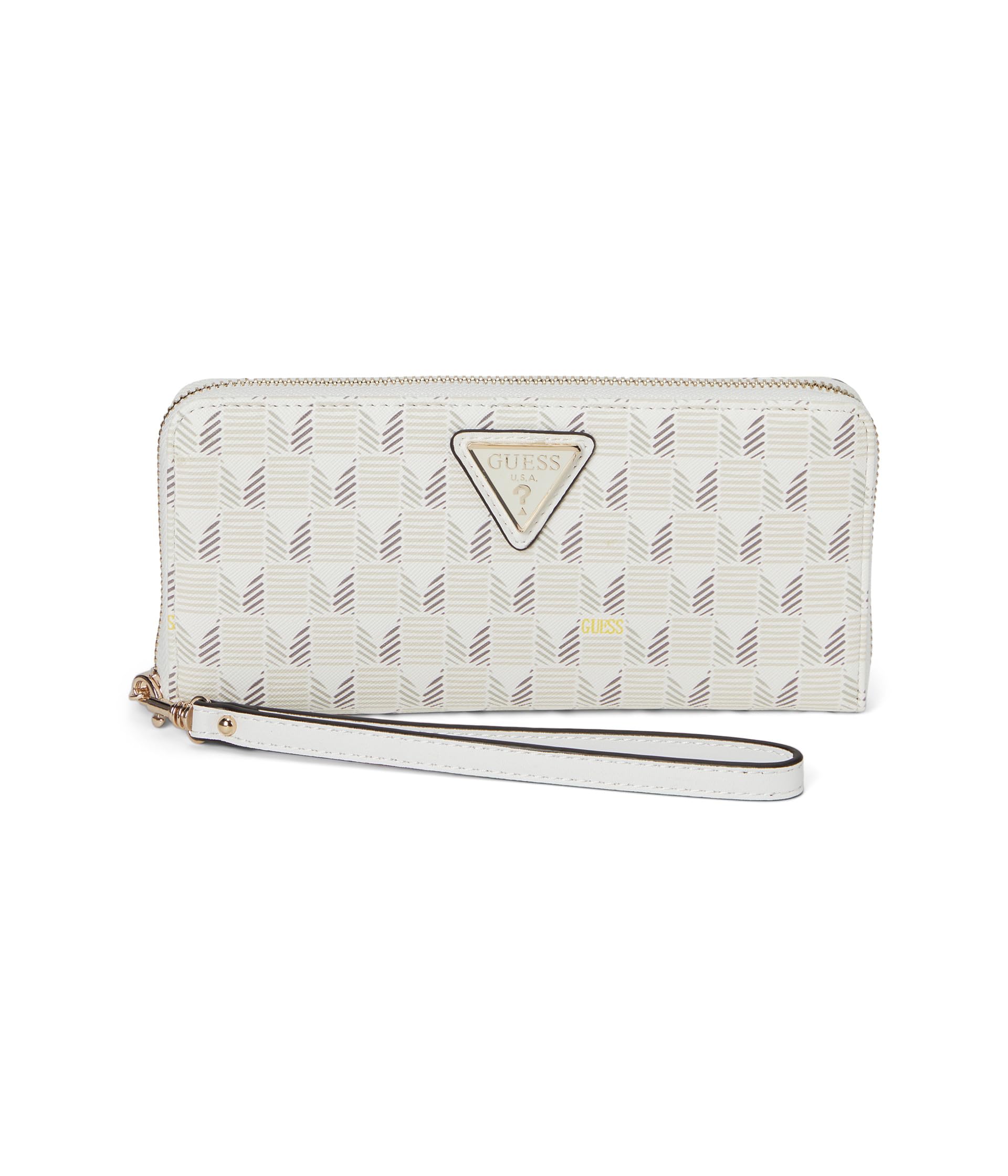 

Кошелек GUESS G Wave Large Zip Around Wallet, цвет Stone Logo