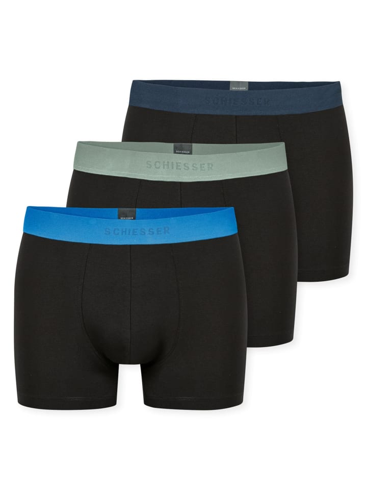 

Боксерские трусы Schiesser, цвет schwarz/blau/türkis