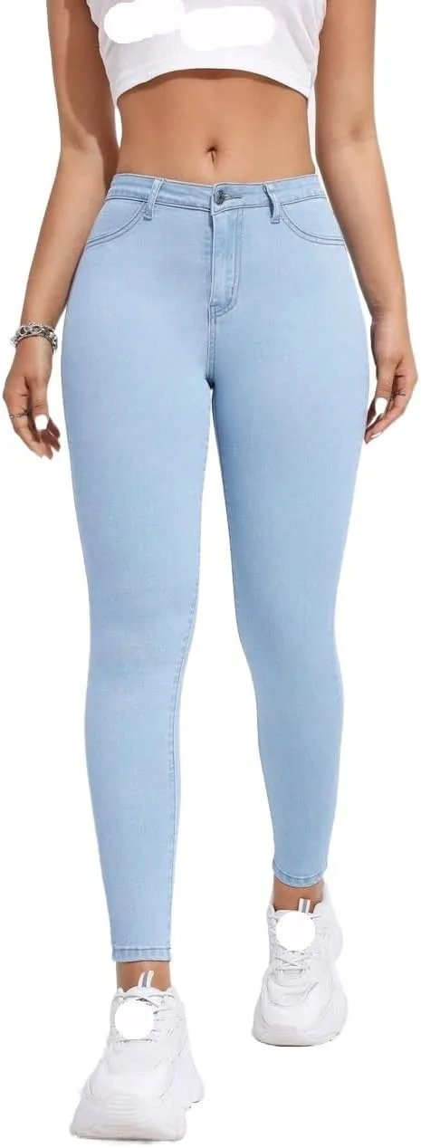 Женские джинсы Fit Denim мода 2025 Generic, Light Wash
