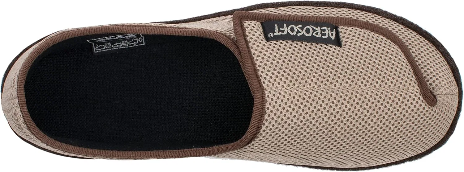 Тапочки Aerosoft Velcro Low Shoe 6072-4P для женщин и мужчин, широкие, GH, нескользящие, Taupe — фото 4