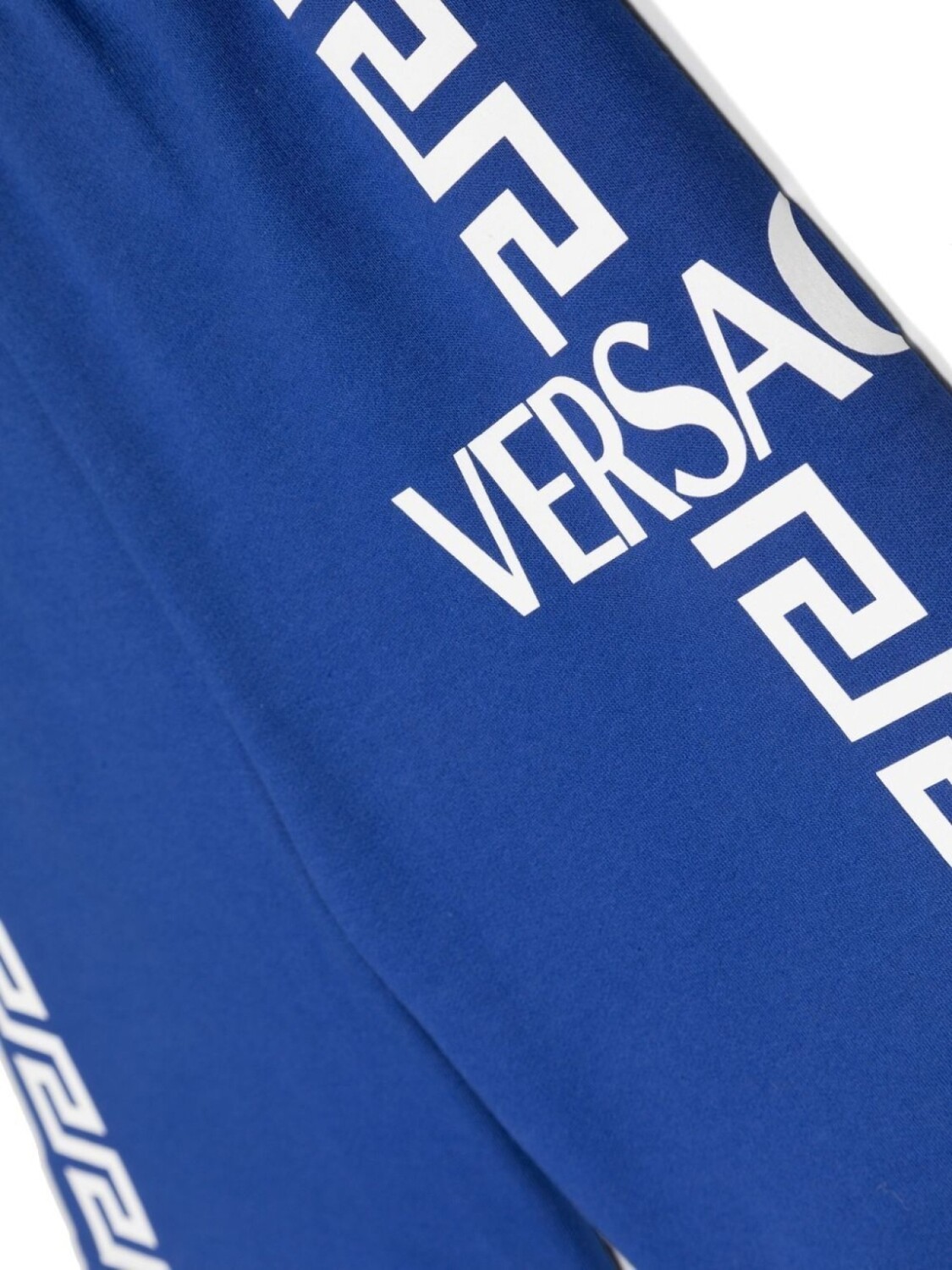 

Versace Kids шорты с эластичным поясом и узором Greca, синий