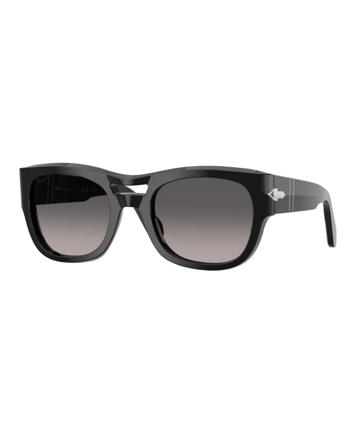 

Стильные солнцезащитные очки синего тона. Persol, черный