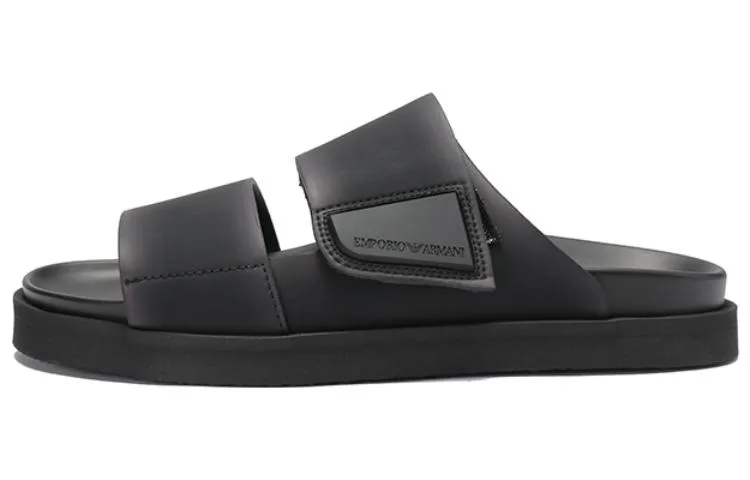 Слайды с ремешком на липучке и тисненым логотипом EMPORIO ARMANI, Black Gradient