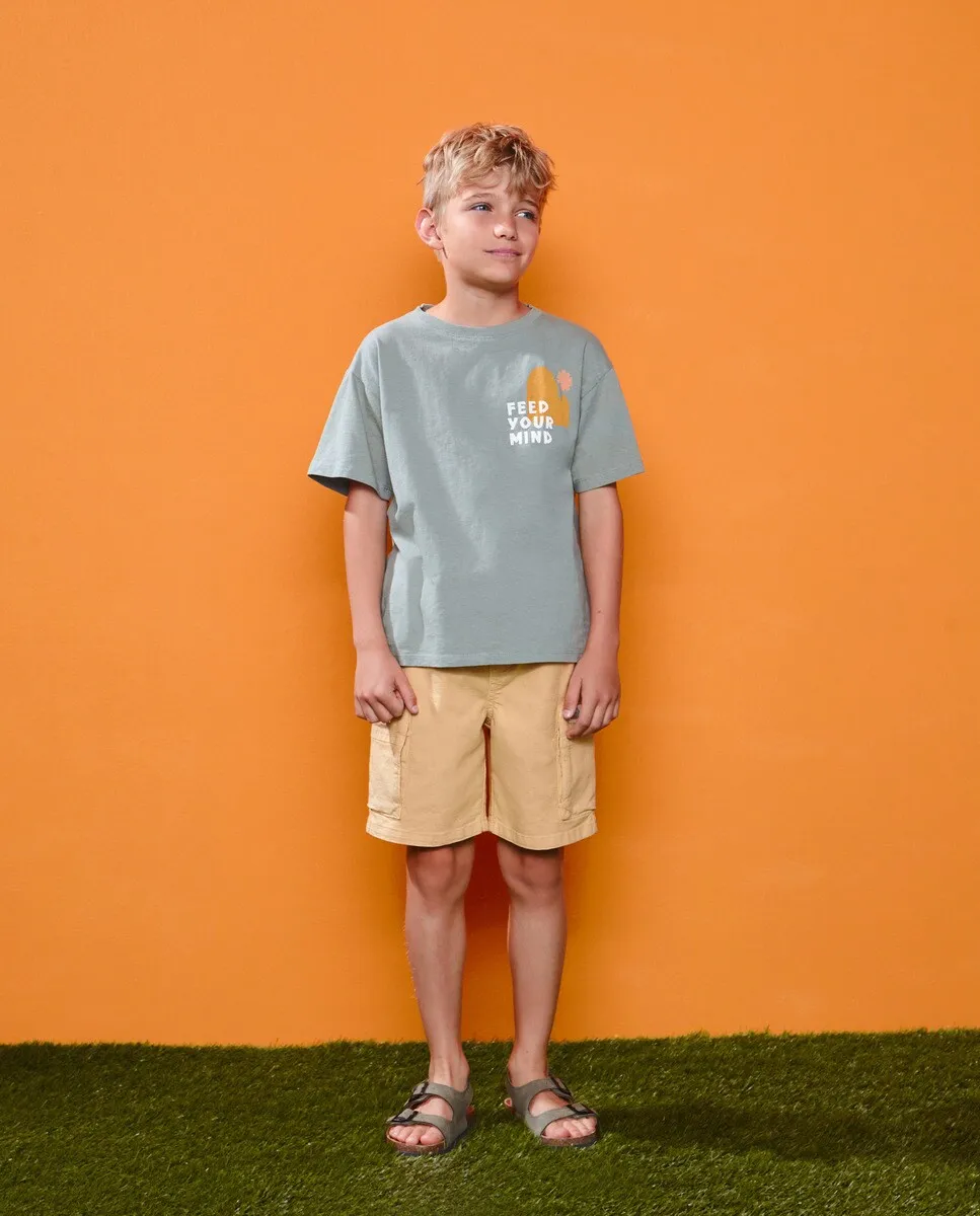 

Однотонные шорты-карго для мальчика Kids El Corte Inglés, цвет 370 Ocre