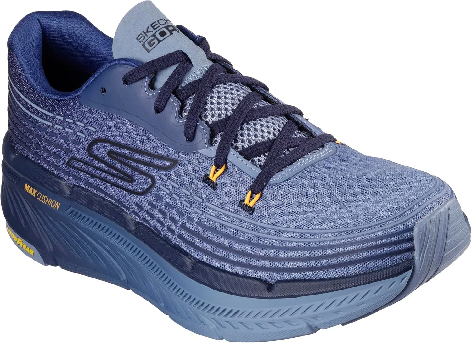 Мужские беговые кроссовки Skechers Max Cushioning Premier Vantage 2.0, Navy Textile Synthetic — фото 2