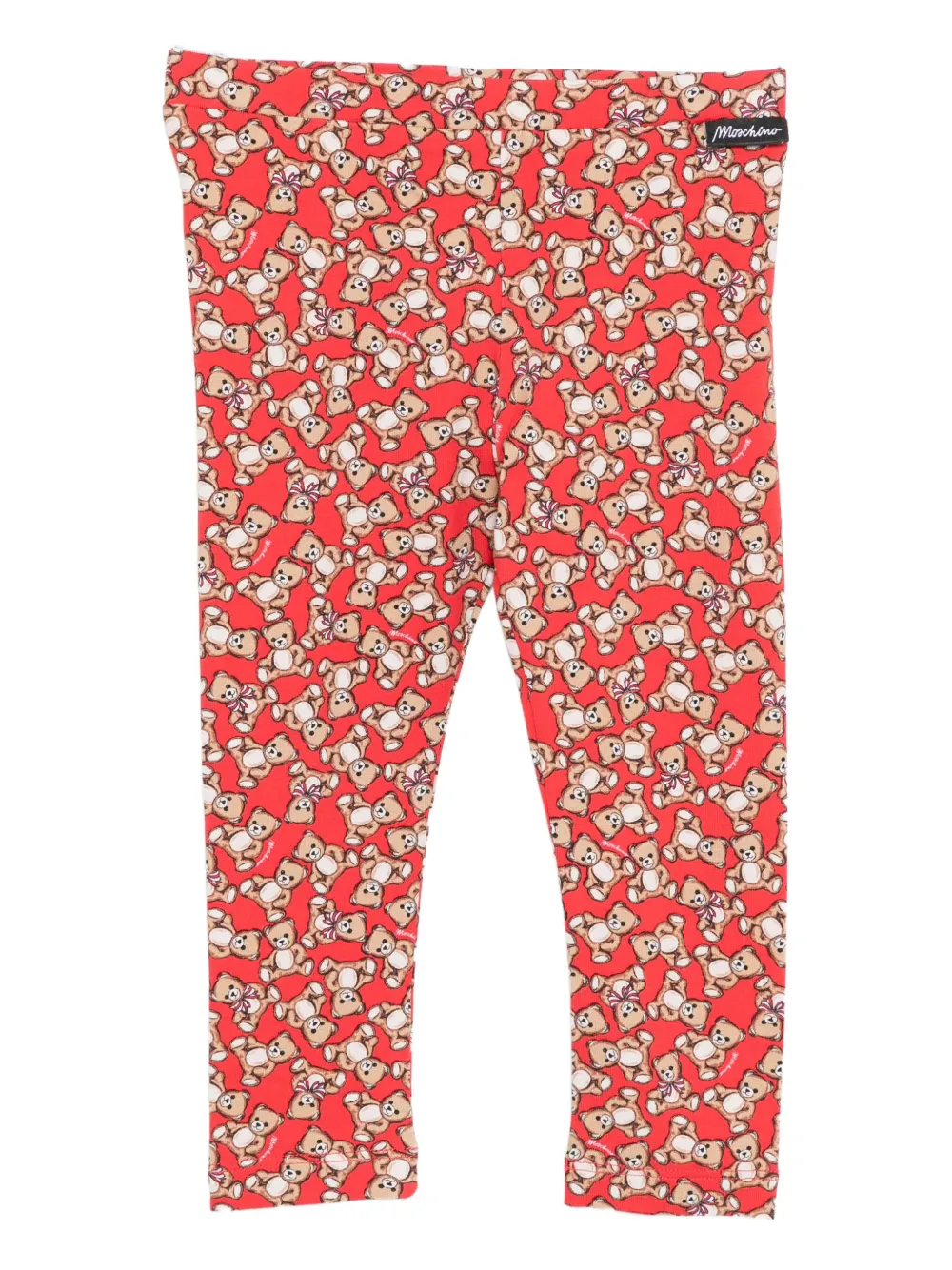 

Брюки с принтом "медвежонок" Moschino Kids, красный