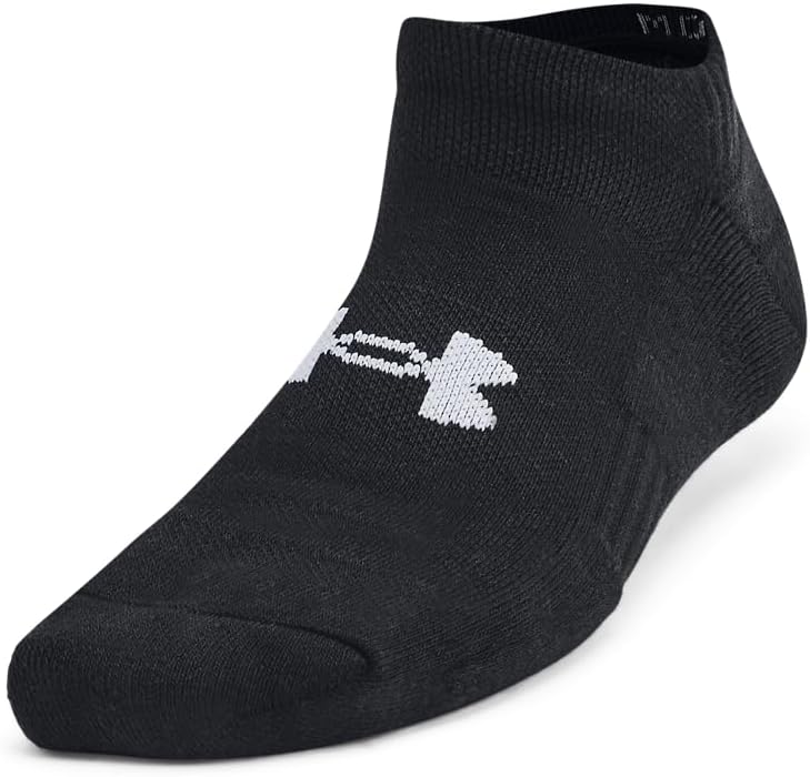 Детские тренировочные носки Under Armour Youth Cotton No Show, 3 пары, (001) Black/Black/White — фото 4