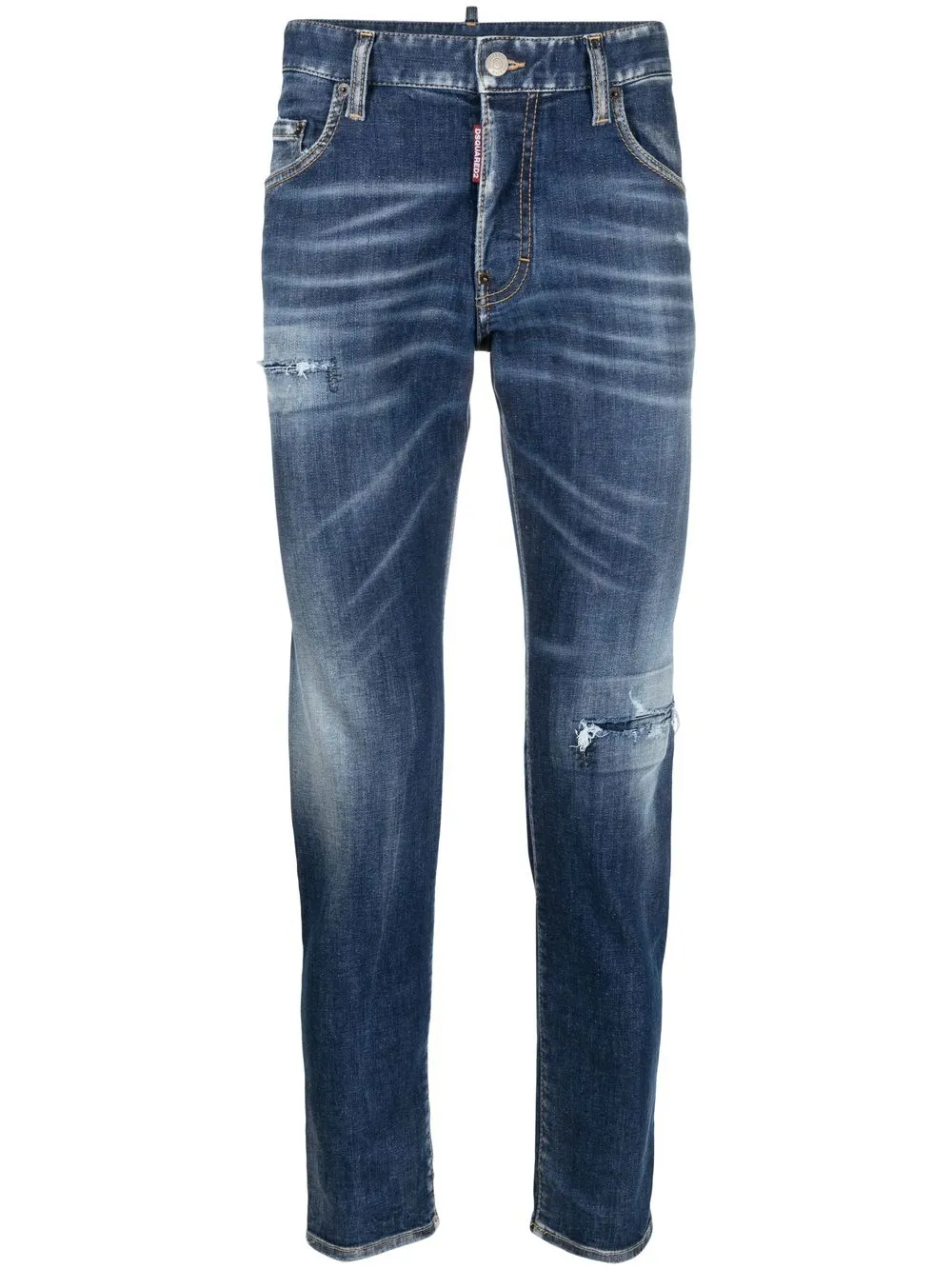 

Джинсы-скинни Icon с потертостями DSQUARED2, синий