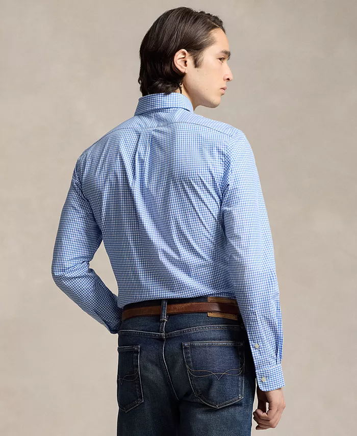 Мужская классическая рубашка из стрейч-поплина Polo Ralph Lauren, синий — фото 2