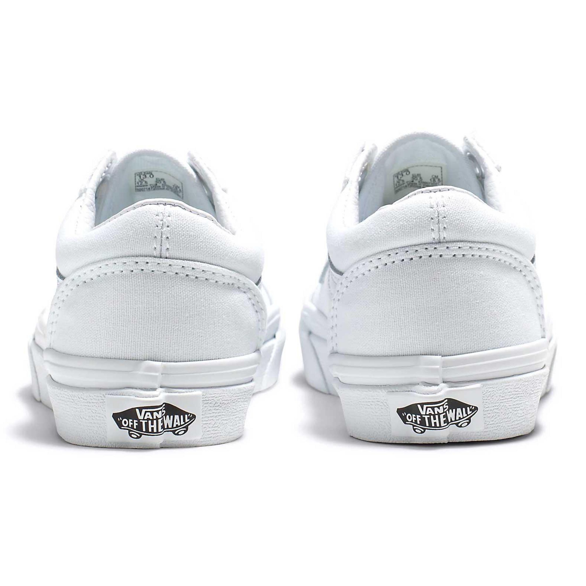 Детские повседневные туфли в стиле олдскул Vans, True White — фото 4