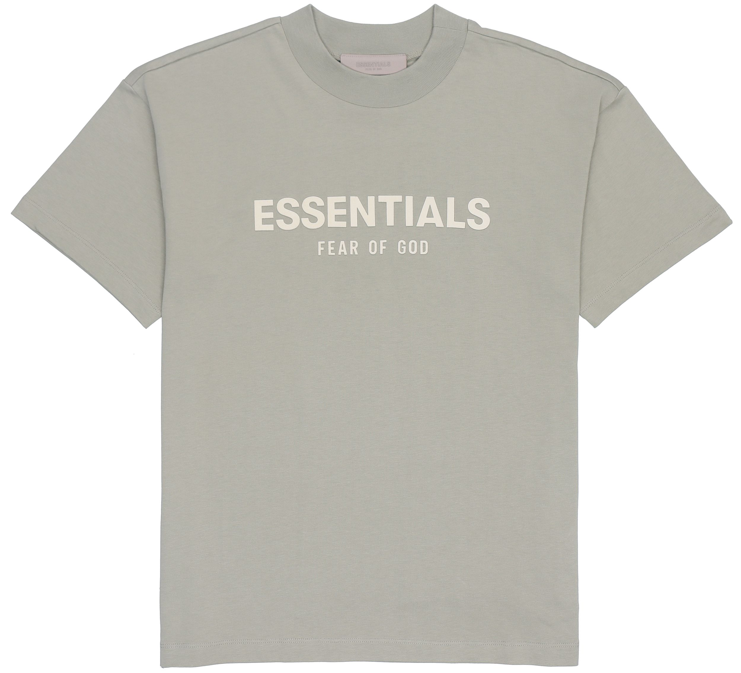 Футболка SS22 для детей серо-зеленая Fear Of God Essentials — фото 3