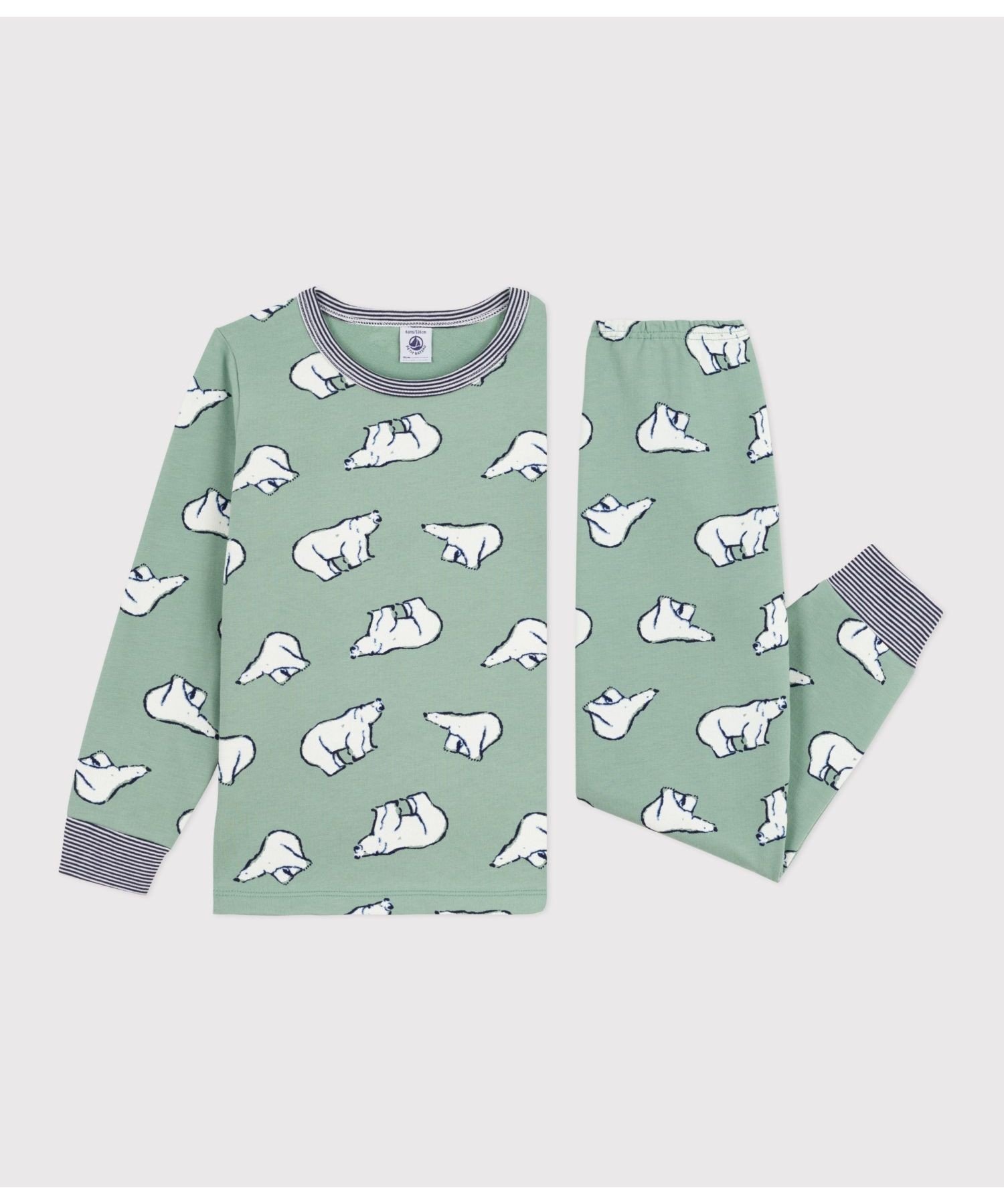 Пижама PETIT BATEAU, Light green/multicolor — фото 4
