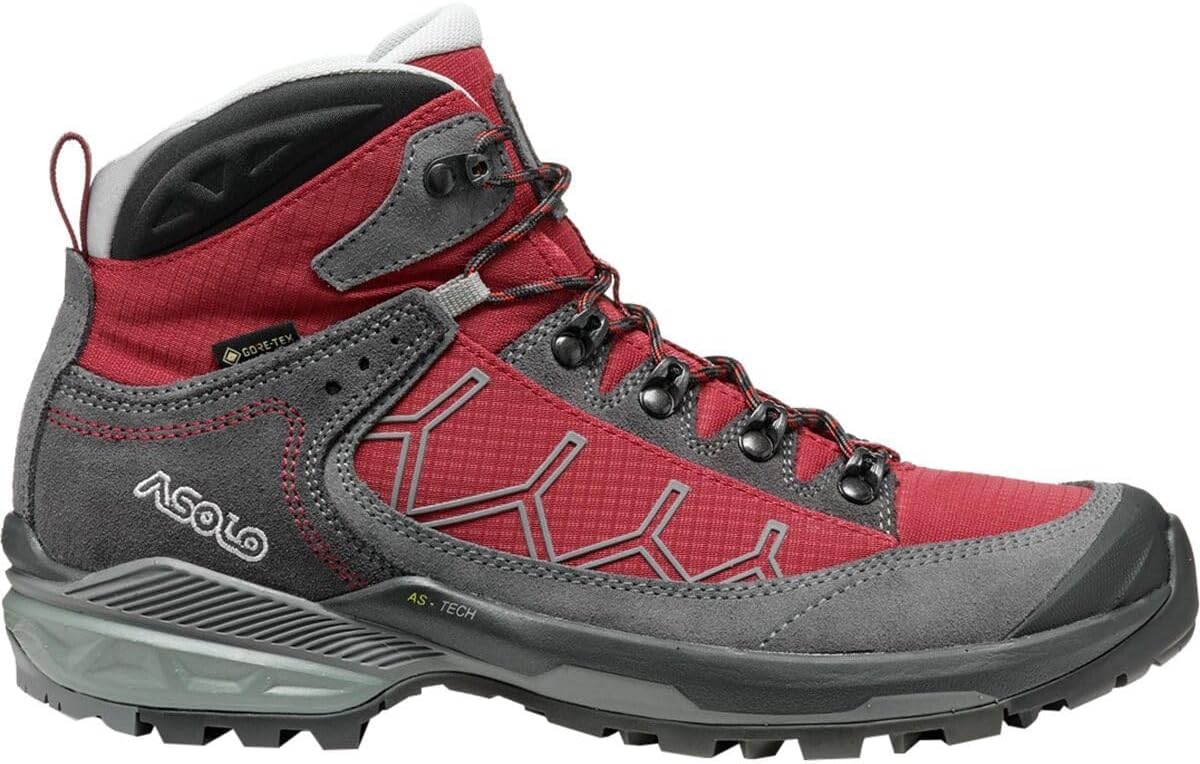 

Мужские ботинки ASOLO Falcon EVO GV для походов, треккинга и легкого туризма, красный/серый