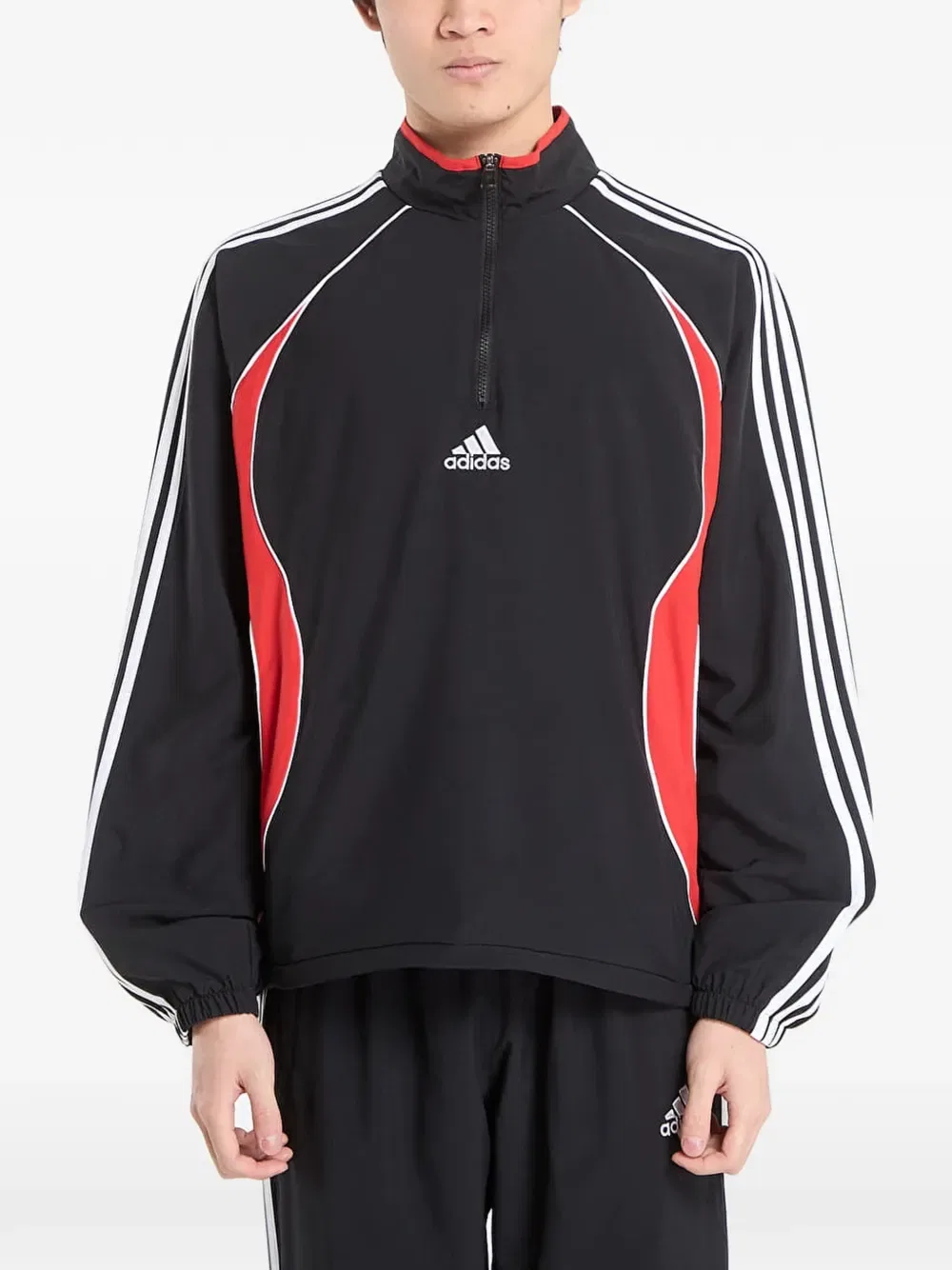 Толстовка Teamgeist с застежкой-молнией до середины груди Adidas, черный