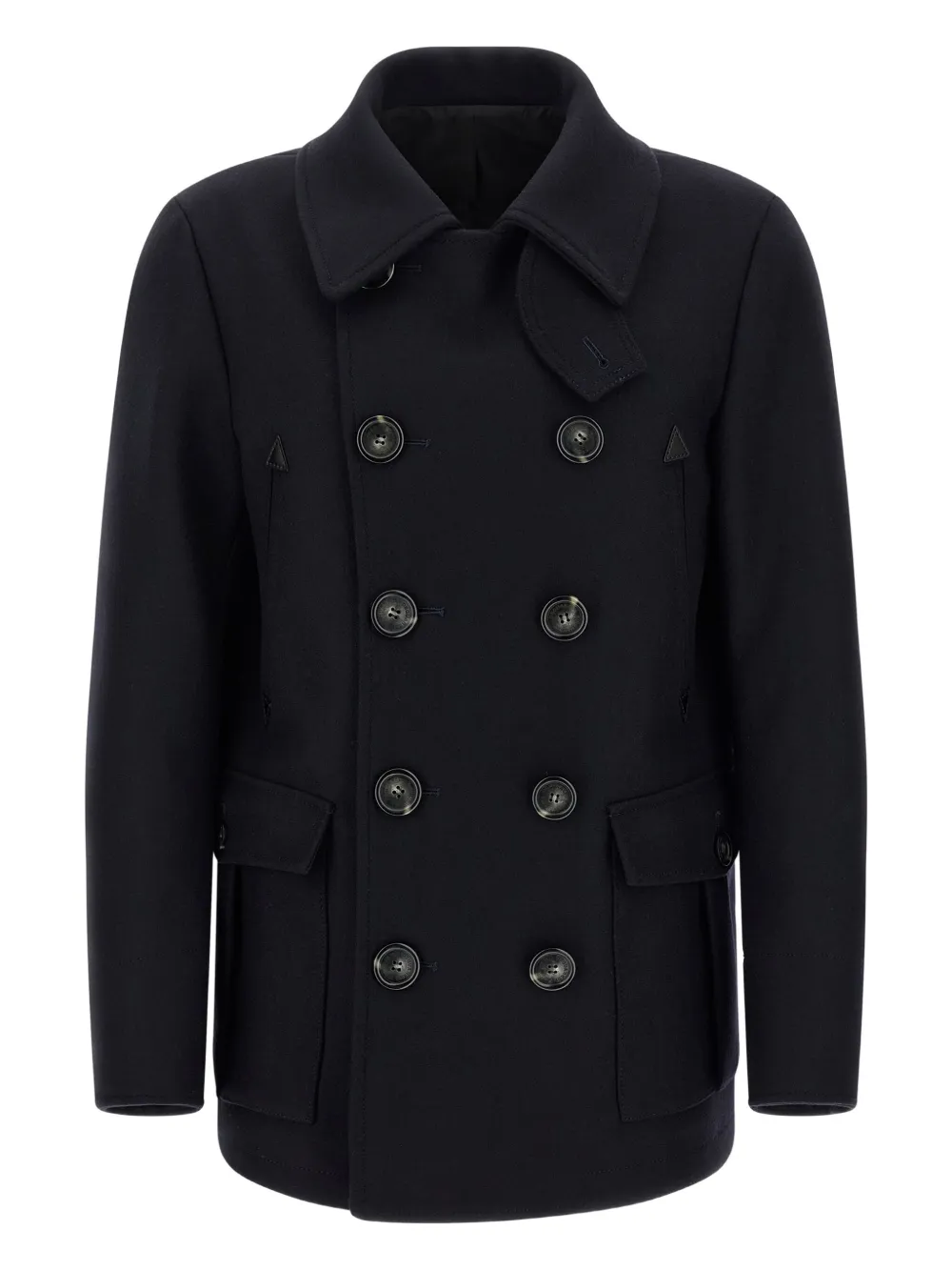 

Двубортное шерстяное пальто DSQUARED2, черный