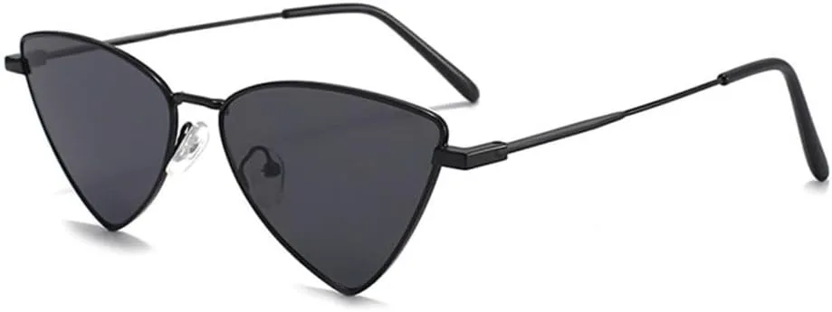 

LVTFCO Модные металлические солнцезащитные очки в форме треугольника, стильные, нестандартной формы, маленькая оправа, женские, для путешествий, крутые очки, Black