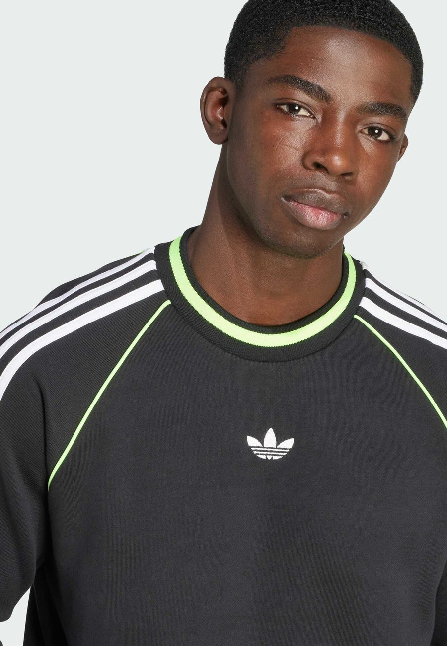 Толстовка Adidas Originals PIPING CREWNECK, Black White/Black — фото 3