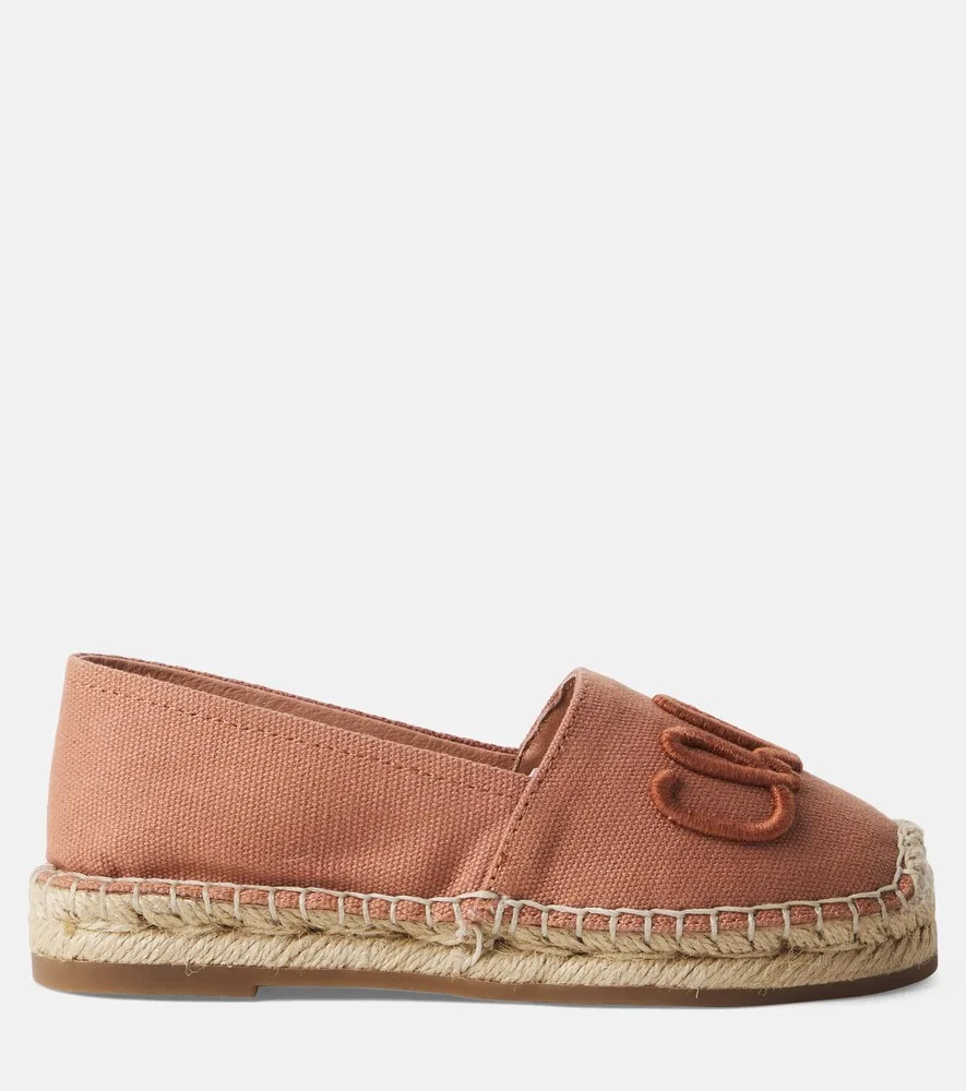 Эспадрильи с кожаной отделкой и логотипом Chloé Kids, розовый — фото 3