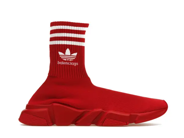 Кроссовки x adidas speed trainer 'red white' Balenciaga, красный — фото 2
