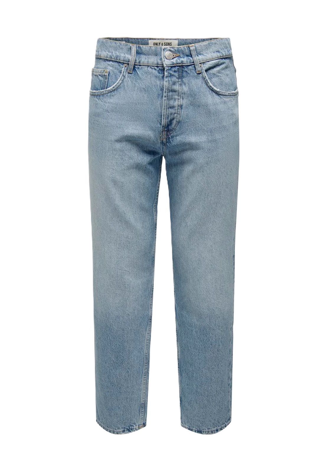 

Джинсы из хлопка для мужчин ONLY & SONS, цвет 187212 Light Blue
