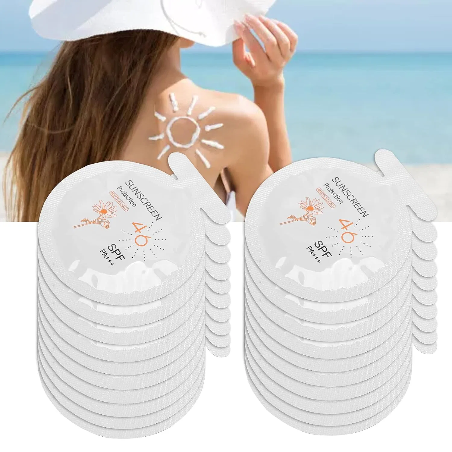 Увлажняющий солнцезащитный крем SPF46 PA+++, 20 шт. по 3 мл Gegong — фото 3