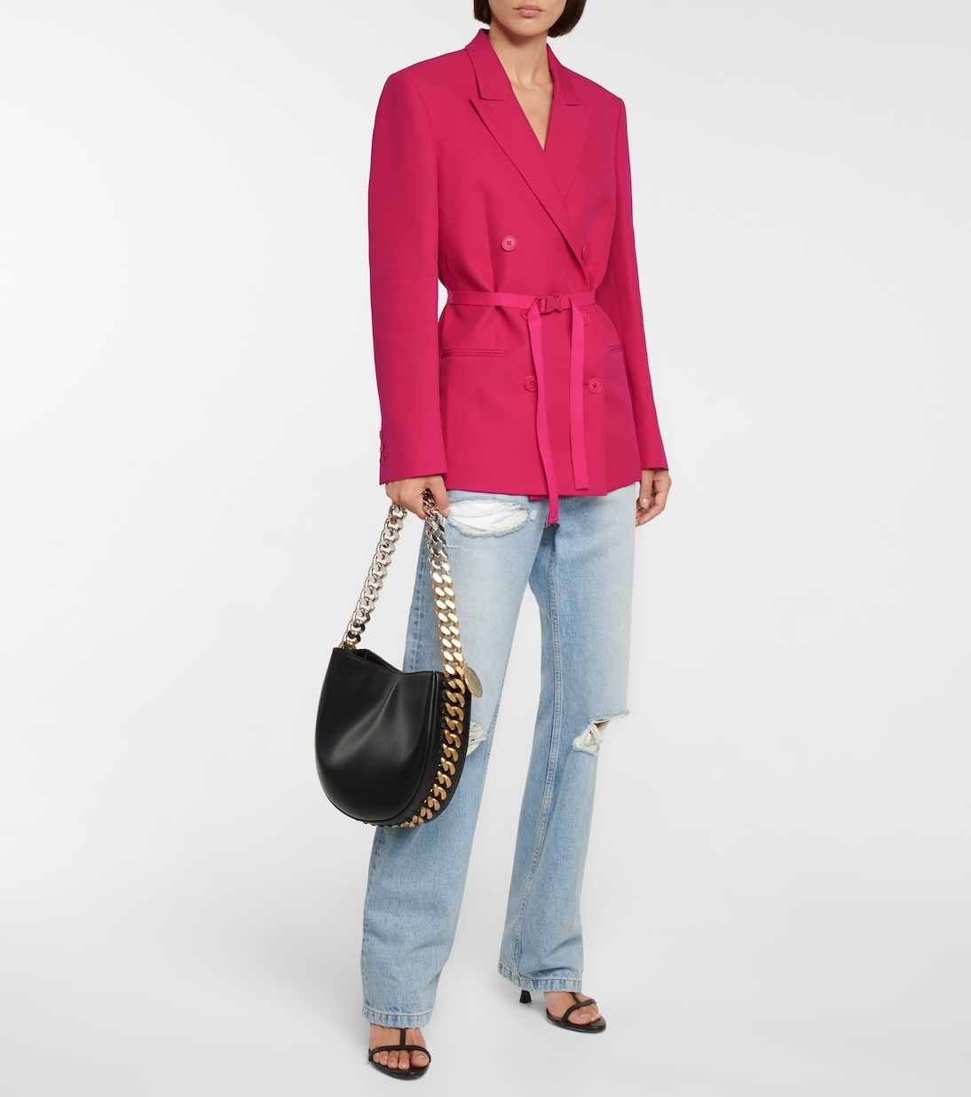Куртка Belter из смесовой шерсти Stella McCartney, Hot Pink — фото 2