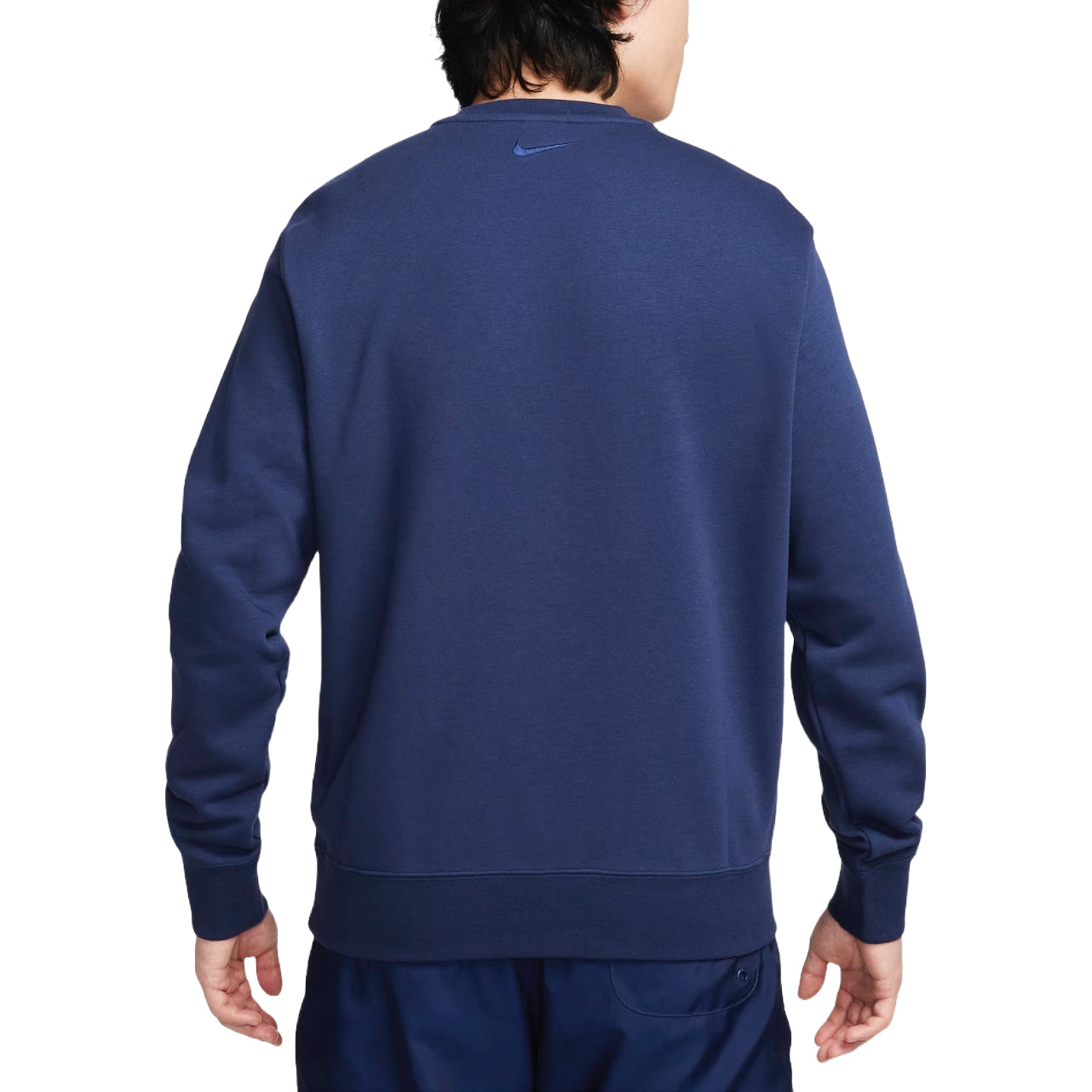 Спортивная толстовка Nike Sportswear French Terry Crewneck Sweatshirt Asia Sizing 'Midnight Navy' FZ4729-410, темно-синий — фото 2