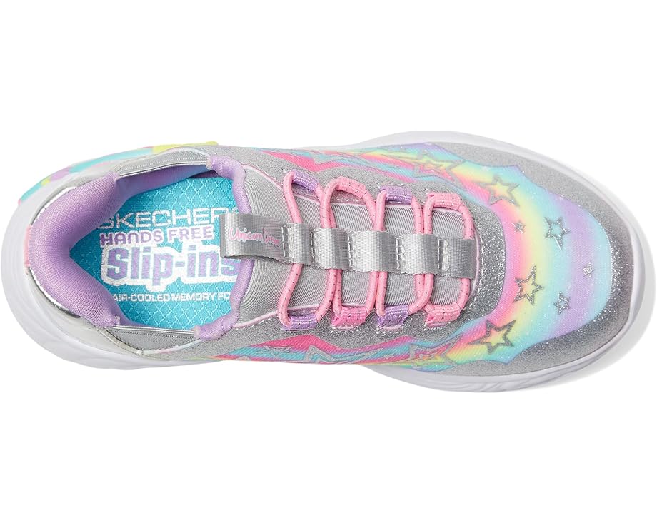 Кроссовки SKECHERS KIDS Unicorn Dreams - Starry Lite 302296L, цвет Silver/Multi — фото 2