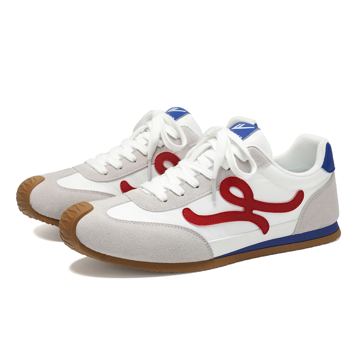 

Винтажные низкие туфли, универсальные туфли Cortez, спортивные немецкие армейские кроссовки, повседневная обувь для мужчин WARRIOR, White/Gray/Red